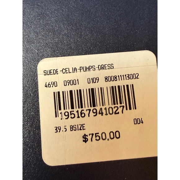 Ralph Lauren Purple Label Celia Grey Suede Pointed Toe Pumps Made in Italy 39.5 - Picture 4 of 16